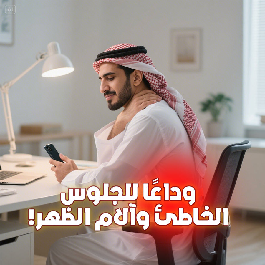 جهاز ذكي لتصحيح القامة مع تنبيه بالاهتزاز - الأسود
